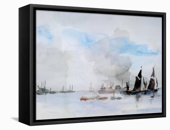 Thames Barges, Greenhithe, 1932-Philip Wilson Steer-Framed Premier Image Canvas