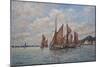 Thames Barges Racing Off Pin Mill, Suffolk, 2008-John Sutton-Mounted Giclee Print