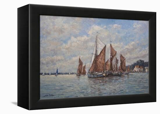 Thames Barges Racing Off Pin Mill, Suffolk, 2008-John Sutton-Framed Premier Image Canvas