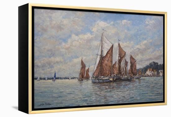 Thames Barges Racing Off Pin Mill, Suffolk, 2008-John Sutton-Framed Premier Image Canvas