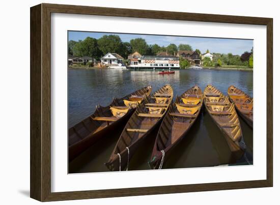 Thames Boats-Charles Bowman-Framed Photographic Print