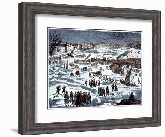 Thames: Frost Fair, 1684-null-Framed Giclee Print