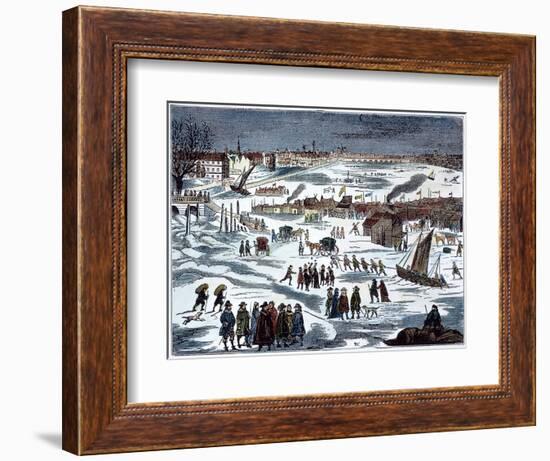 Thames: Frost Fair, 1684-null-Framed Giclee Print