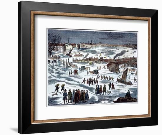 Thames: Frost Fair, 1684-null-Framed Giclee Print