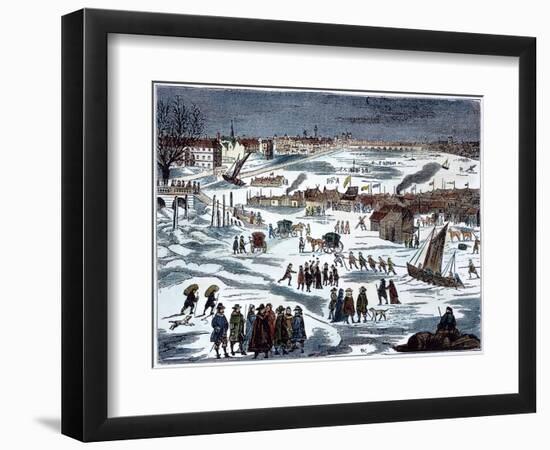 Thames: Frost Fair, 1684-null-Framed Giclee Print