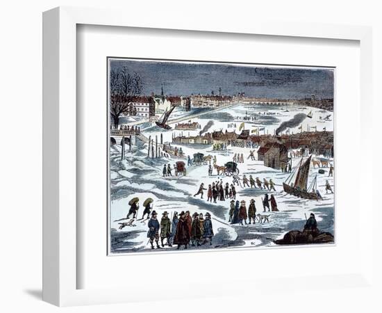 Thames: Frost Fair, 1684-null-Framed Giclee Print