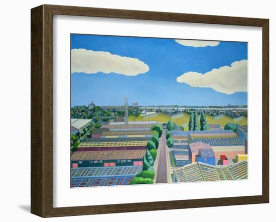 Thames Gateway, Summer, 2005/6 (Oil on Canvas)-Noel Paine-Framed Giclee Print