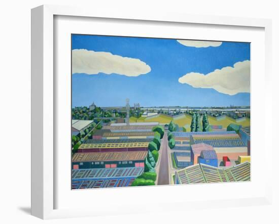 Thames Gateway, Summer, 2005/6 (Oil on Canvas)-Noel Paine-Framed Giclee Print