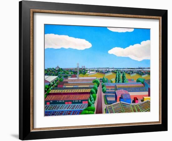 Thames Gateway Summer-Noel Paine-Framed Giclee Print