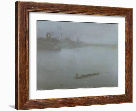 Thames - Nocturne in Blue and Silver, c.1872/8-James Abbott McNeill Whistler-Framed Giclee Print