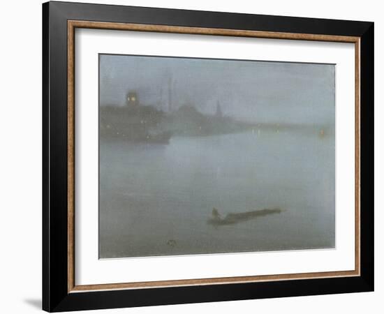 Thames - Nocturne in Blue and Silver, c.1872/8-James Abbott McNeill Whistler-Framed Giclee Print