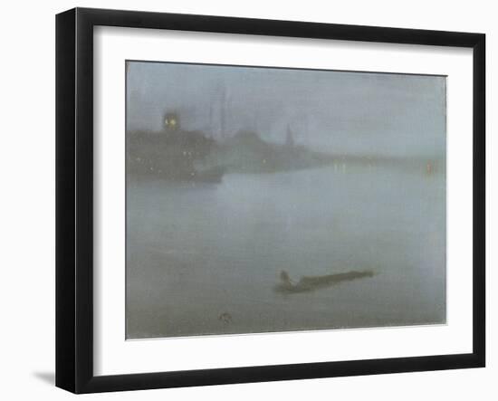 Thames - Nocturne in Blue and Silver, c.1872/8-James Abbott McNeill Whistler-Framed Giclee Print