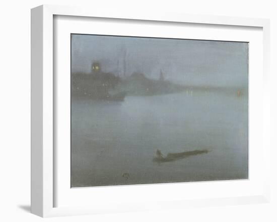 Thames - Nocturne in Blue and Silver, c.1872/8-James Abbott McNeill Whistler-Framed Giclee Print