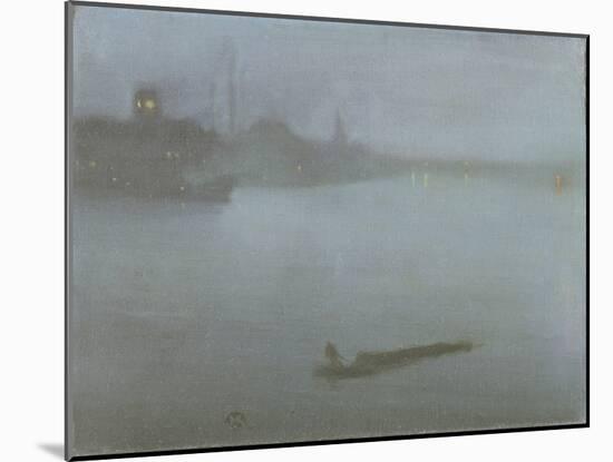 Thames - Nocturne in Blue and Silver, c.1872/8-James Abbott McNeill Whistler-Mounted Giclee Print