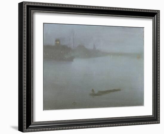 Thames - Nocturne in Blue and Silver, c.1872/8-James Abbott McNeill Whistler-Framed Giclee Print