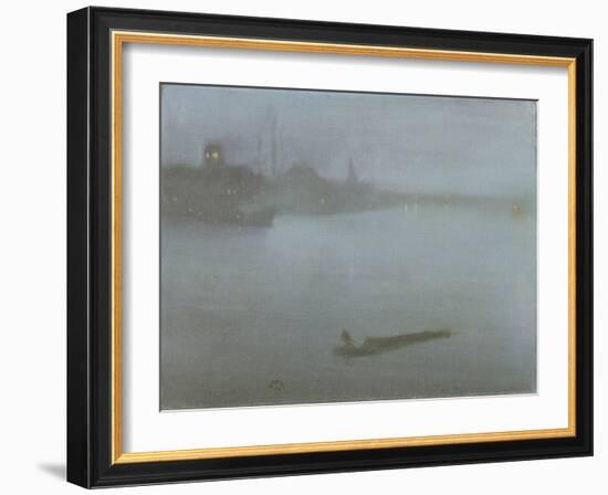 Thames - Nocturne in Blue and Silver, c.1872/8-James Abbott McNeill Whistler-Framed Giclee Print