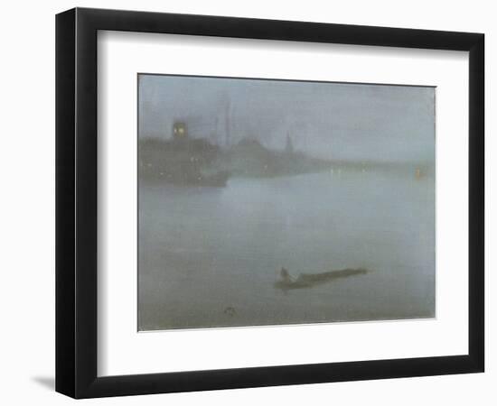 Thames - Nocturne in Blue and Silver, c.1872/8-James Abbott McNeill Whistler-Framed Giclee Print