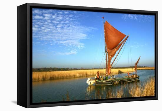 Thames Sailing Barge, Snape, Suffolk-Peter Thompson-Framed Premier Image Canvas