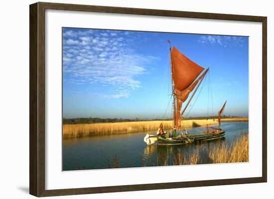 Thames Sailing Barge, Snape, Suffolk-Peter Thompson-Framed Photographic Print