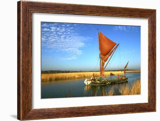 Thames Sailing Barge, Snape, Suffolk-Peter Thompson-Framed Photographic Print