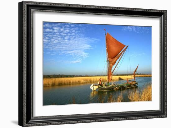 Thames Sailing Barge, Snape, Suffolk-Peter Thompson-Framed Photographic Print