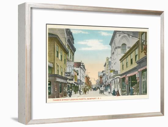 Thames Street, Newport, Rhode Island-null-Framed Art Print