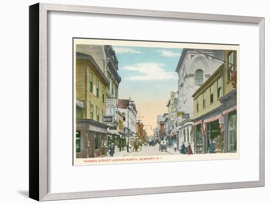 Thames Street, Newport, Rhode Island-null-Framed Art Print