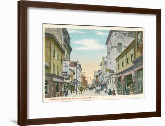 Thames Street, Newport, Rhode Island-null-Framed Art Print