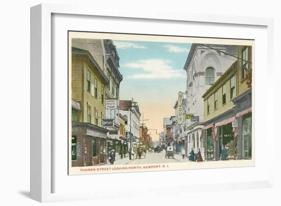 Thames Street, Newport, Rhode Island-null-Framed Art Print