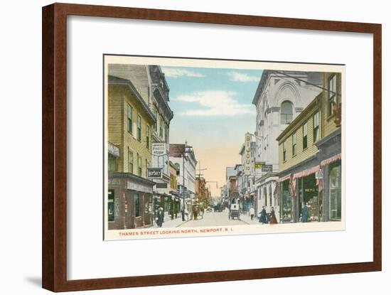 Thames Street, Newport, Rhode Island-null-Framed Art Print