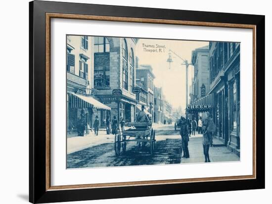 Thames Street, Newport, Rhode Island-null-Framed Art Print