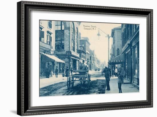 Thames Street, Newport, Rhode Island-null-Framed Art Print