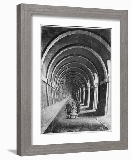 Thames Tunnel, London, Mid 19th Century-null-Framed Giclee Print