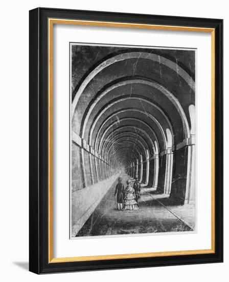 Thames Tunnel, London, Mid 19th Century-null-Framed Giclee Print