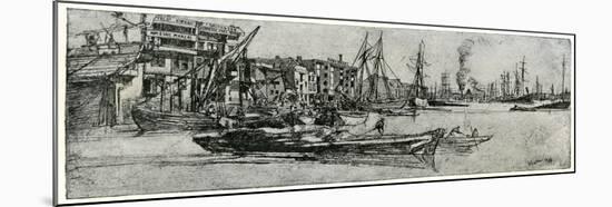 Thames Warehouse, 19th Century-James Abbott McNeill Whistler-Mounted Giclee Print