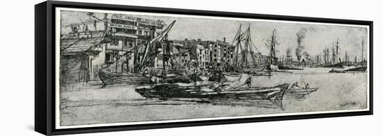 Thames Warehouse, 19th Century-James Abbott McNeill Whistler-Framed Premier Image Canvas