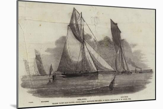 Thames Yacht Club Match, Prima Donna Rounding the Buoy at Erith-Nicholas Matthews Condy-Mounted Giclee Print