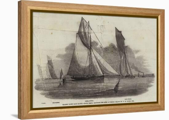 Thames Yacht Club Match, Prima Donna Rounding the Buoy at Erith-Nicholas Matthews Condy-Framed Premier Image Canvas