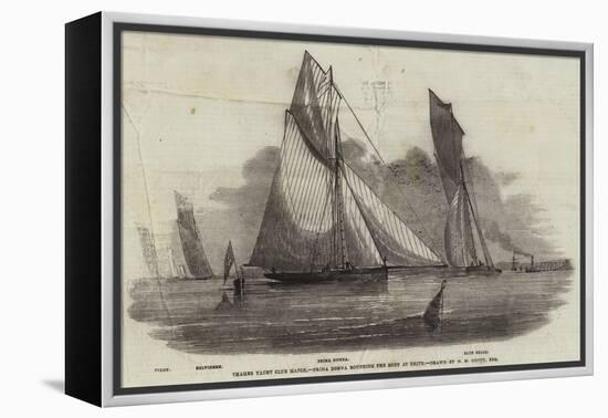 Thames Yacht Club Match, Prima Donna Rounding the Buoy at Erith-Nicholas Matthews Condy-Framed Premier Image Canvas