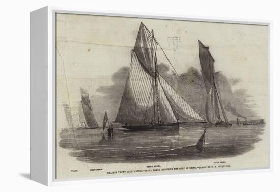 Thames Yacht Club Match, Prima Donna Rounding the Buoy at Erith-Nicholas Matthews Condy-Framed Premier Image Canvas