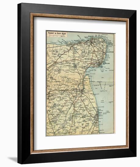 'Thanet & East Kent', c20th Century-John Bartholomew-Framed Giclee Print