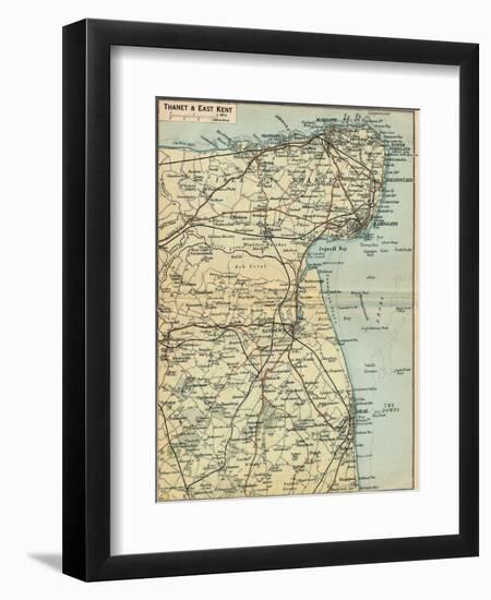 'Thanet & East Kent', c20th Century-John Bartholomew-Framed Giclee Print