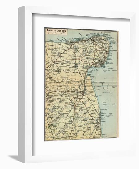 'Thanet & East Kent', c20th Century-John Bartholomew-Framed Giclee Print