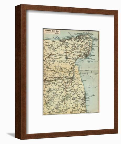 'Thanet & East Kent', c20th Century-John Bartholomew-Framed Giclee Print