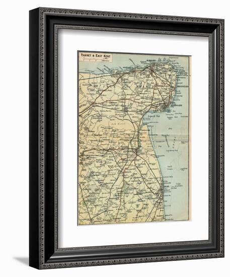 'Thanet & East Kent', c20th Century-John Bartholomew-Framed Giclee Print