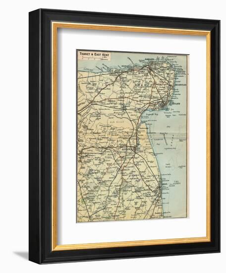 'Thanet & East Kent', c20th Century-John Bartholomew-Framed Giclee Print