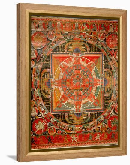 Thang-Ka Depicting a Mandala, Used as an Instrument of Meditation-null-Framed Premier Image Canvas