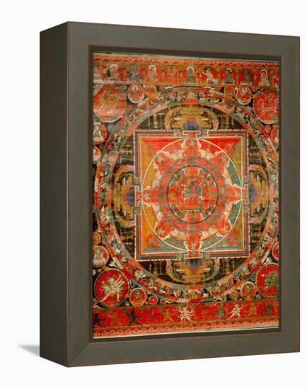 Thang-Ka Depicting a Mandala, Used as an Instrument of Meditation-null-Framed Premier Image Canvas