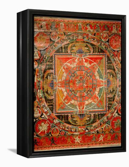 Thang-Ka Depicting a Mandala, Used as an Instrument of Meditation-null-Framed Premier Image Canvas