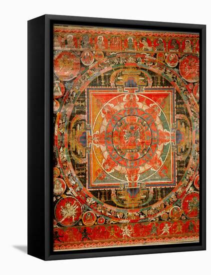 Thang-Ka Depicting a Mandala, Used as an Instrument of Meditation-null-Framed Premier Image Canvas